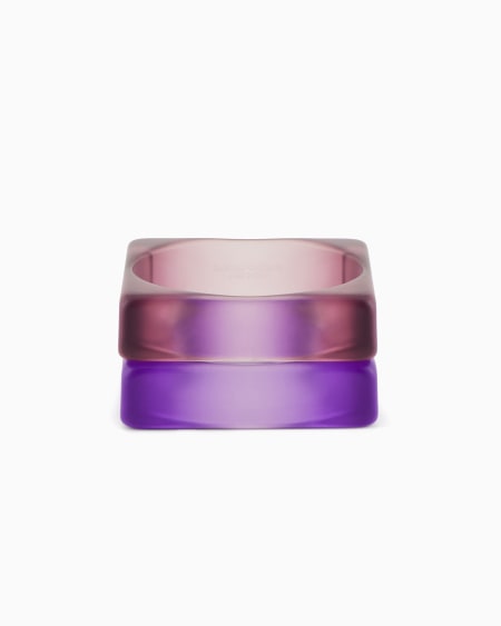 Armani Conjunto de dos pulseras rígidas cuadradas Rebajas top