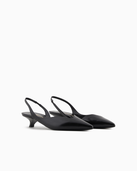 Armani Zapato de salón destalonado de piel cepillada Oferta especial
