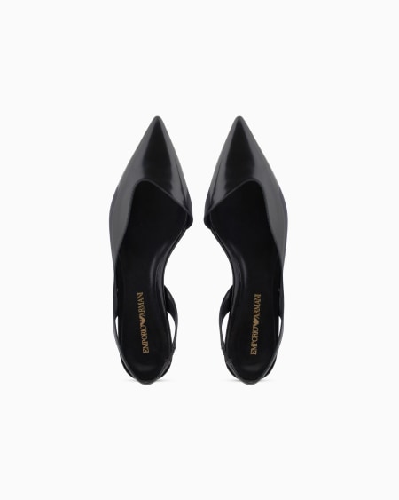 Armani Zapato de salón destalonado de piel cepillada Oferta especial