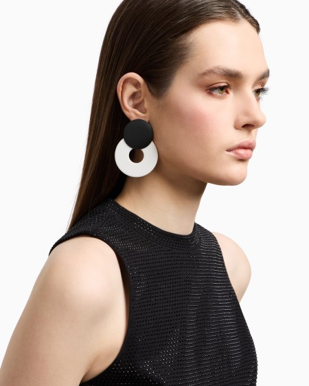 Armani Maxipendientes de doble aro bicolor COMPRAR AHORA