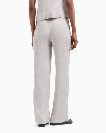 Armani Pantalones de cintura elástica de canneté fluido Último día