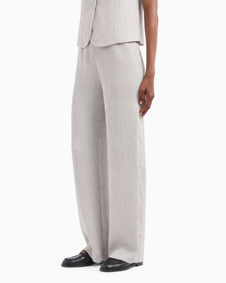 Armani Pantalones de cintura elástica de canneté fluido Último día