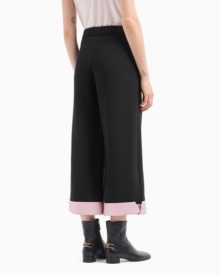 Armani Pantalones cropped de crepé de cady con vuelta Solo hoy