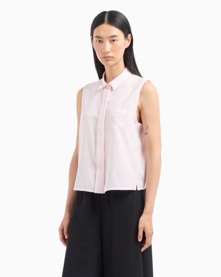 Armani Blusa sin mangas de crepé fluido Solo queda un día