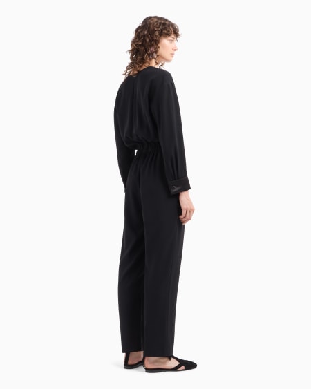 Armani Mono de cady técnico con solapas de raso Grandes descuentos