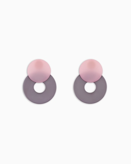 Armani Maxipendientes de doble aro bicolor