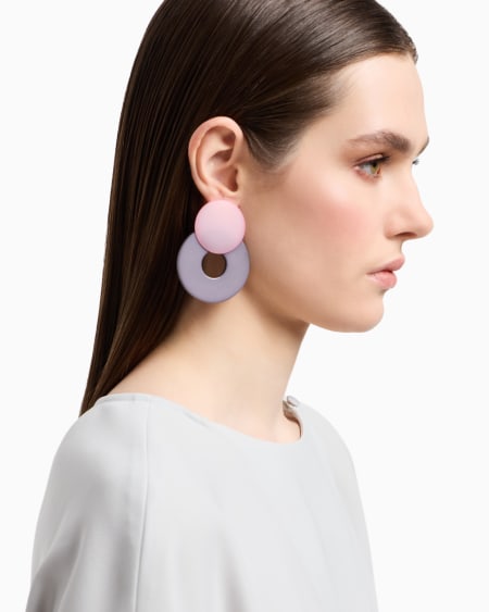 Armani Maxipendientes de doble aro bicolor Envío internacional gratuito