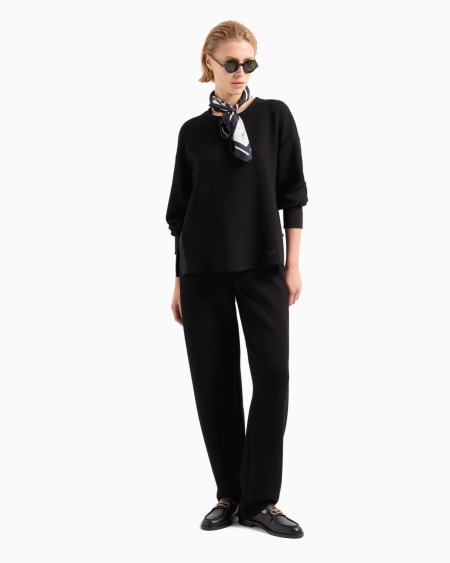 Armani Pantalones de neopreno con pernera ancha Limitado a 3 días