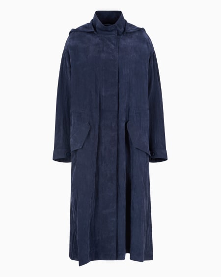 Armani Gabardina con cordón en la cintura de cupro técnico Precios de Black Friday