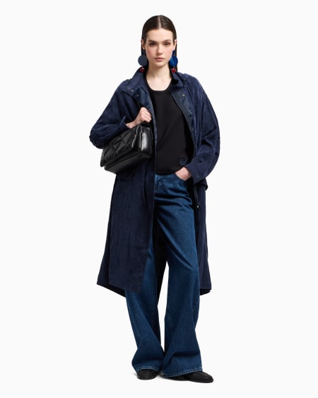 Armani Gabardina con cordón en la cintura de cupro técnico Precios de Black Friday