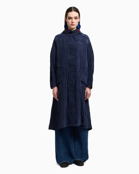 Armani Gabardina con cordón en la cintura de cupro técnico Precios de Black Friday