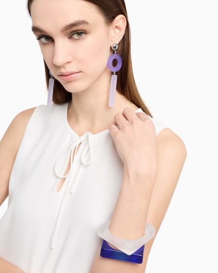 Armani Conjunto de dos pulseras rígidas cuadradas Descuentos del mes