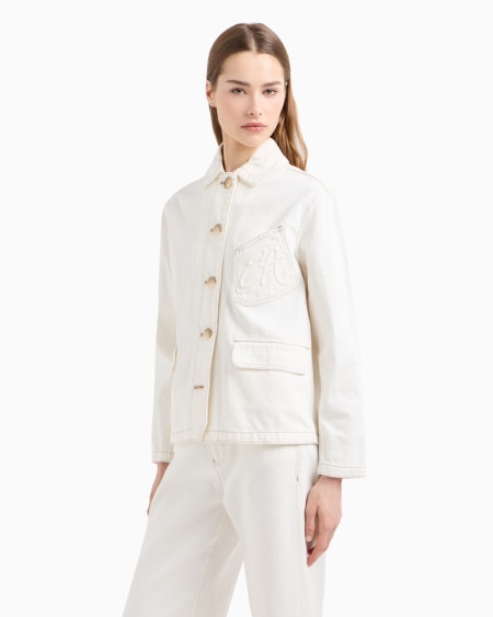 Armani Cazadora de dril de algodón Oferta exclusiva