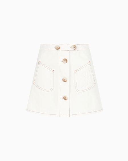 Armani Falda pantalón de dril de algodón Última moda