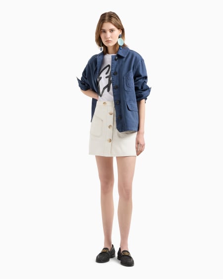 Armani Falda pantalón de dril de algodón Última moda