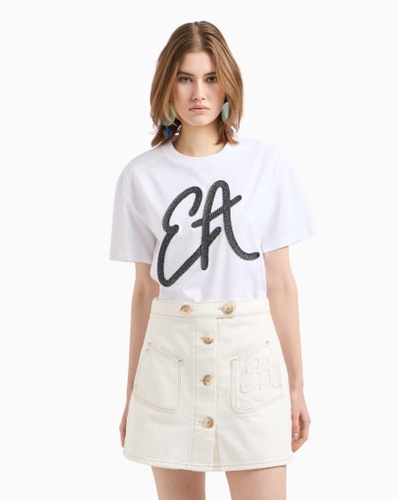 Armani Falda pantalón de dril de algodón Última moda