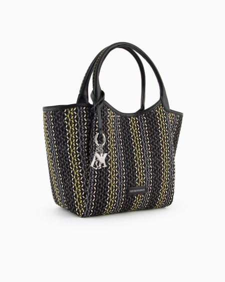 Armani Bolso shopper de esterilla trenzada multicolor Último día