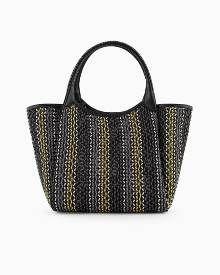 Armani Bolso shopper de esterilla trenzada multicolor Último día