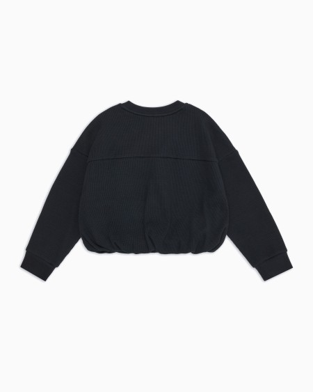 Armani Sudadera de cuello redondo en punto orgánico gofrado ASV Oferta especial de fábrica