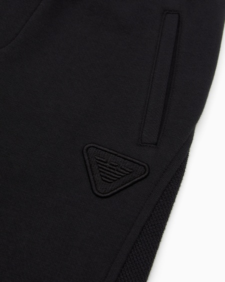 Armani Pantalones de chándal en punto piqué con logotipo bordado Liquidación