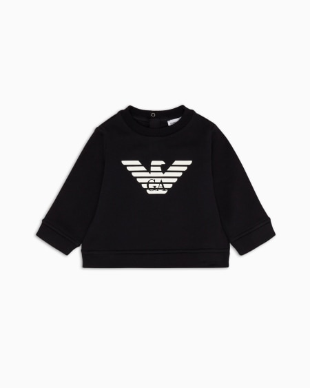 Armani Sudadera de mezcla de modal con logotipo