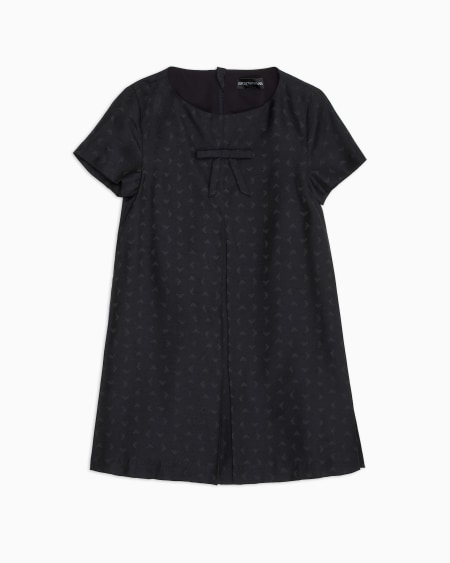 Armani Vestido con bordado integral de microáguilas
