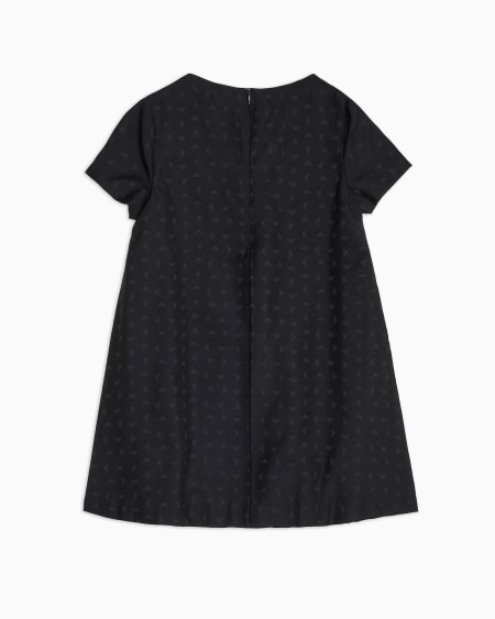 Armani Vestido con bordado integral de microáguilas Descuento por venta flash