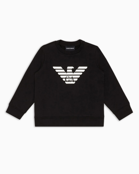 Armani Sudadera de punto de mezcla de modal con logotipo