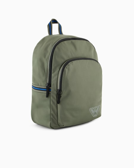 Armani Mochila de nailon con logotipo de goma Precio ultrabajo
