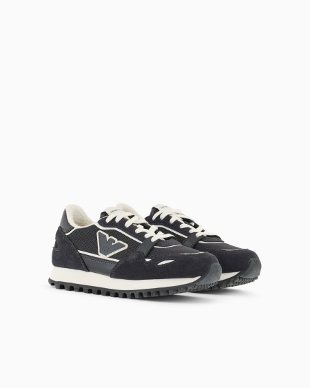 Armani Deportivas de malla con detalles de ante y parche de águila Devoluciones gratuitas