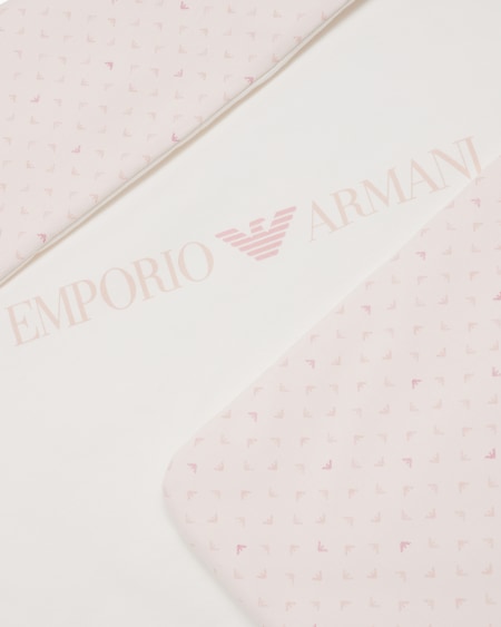 Armani Manta reversible con logotipo y estampado de águilas con efecto óptico Rebajas