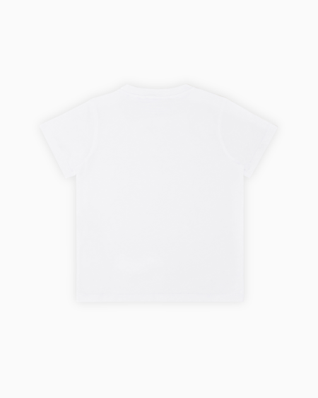 Armani Camiseta de punto de algodón pima con logotipo Ofertas