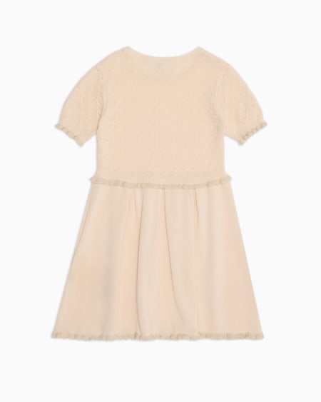 Armani Vestido de punto con motivo calado Special Occasion Venta caliente