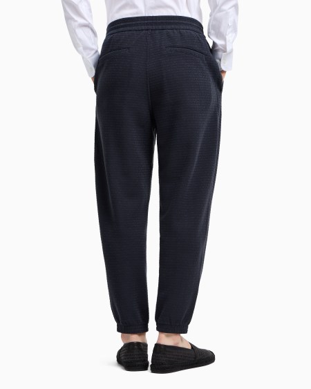 Armani Pantalones de chándal de punto de mezcla de lyocell con inscripción integral ASV Rebajas top