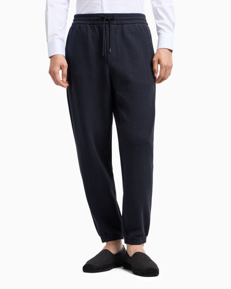 Armani Pantalones de chándal de punto de mezcla de lyocell con inscripción integral ASV Rebajas top