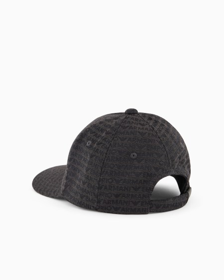 Armani Gorra de béisbol en nailon con inscripción integral de logotipo en tejido jacquard Promoción trimestral