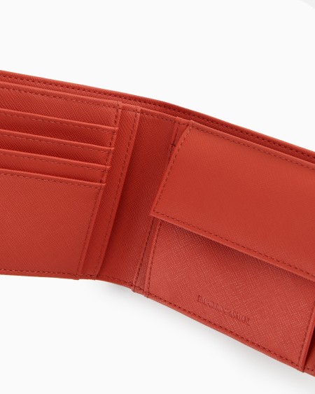 Armani Cartera plegable de piel saffiano regenerada ASV Superdescuento