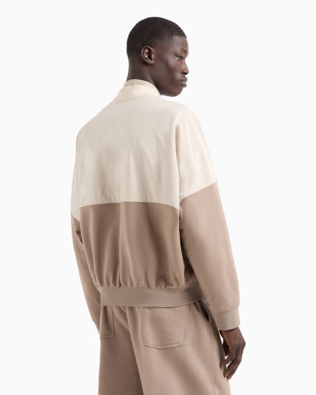 Armani Sudadera tipo cárdigan de nailon y punto de felpa con logotipo bordado Envío internacional gratuito