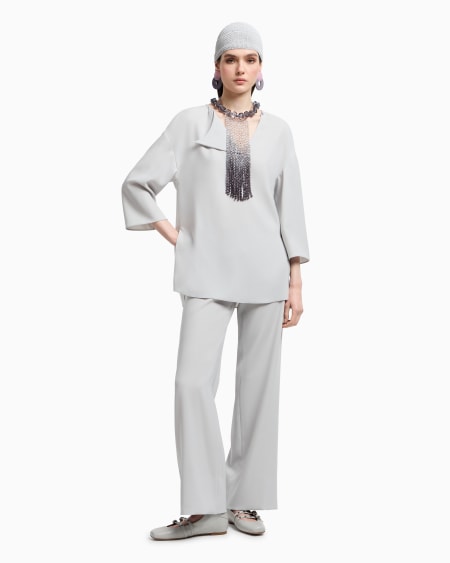 Armani Pantalones palazzo de cady técnico Libre de impuestos