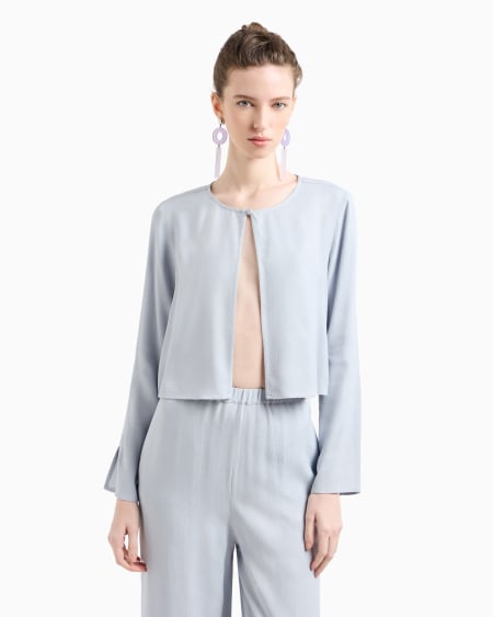 Armani Blusa de viscosa texturizada Última moda