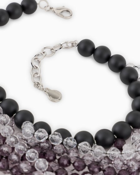 Armani Collar tipo gargantilla multihilo con esferas Ofertas especiales