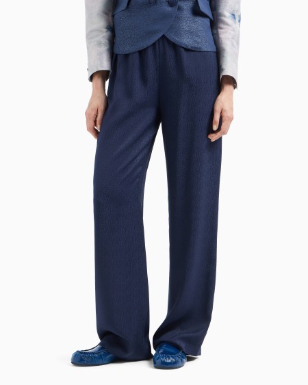 Armani Pantalones de viscosa texturizada con cintura elástica Gran oferta