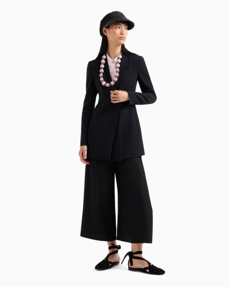 Armani Blazer de abotonadura sencilla de envers satén Rebajas de fábrica