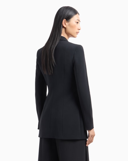 Armani Blazer de abotonadura sencilla de envers satén Rebajas de fábrica