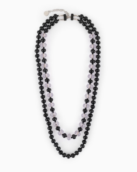 Armani Collar de doble vuelta con esferas facetadas Ventas relámpago
