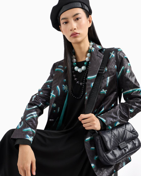 Armani Collar de doble vuelta con esferas facetadas Ventas relámpago