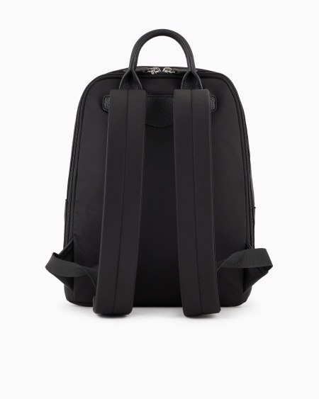 Armani Mochila de nailon reciclado con placa de águila ASV Rebajas online