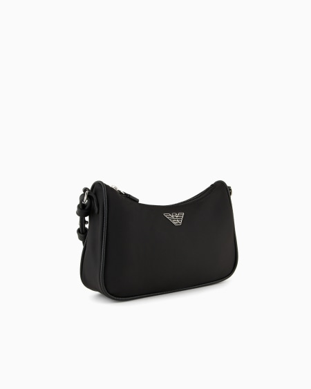 Armani Bolso baguette en nailon reciclado con placa de águila ASV Últimos 3 días