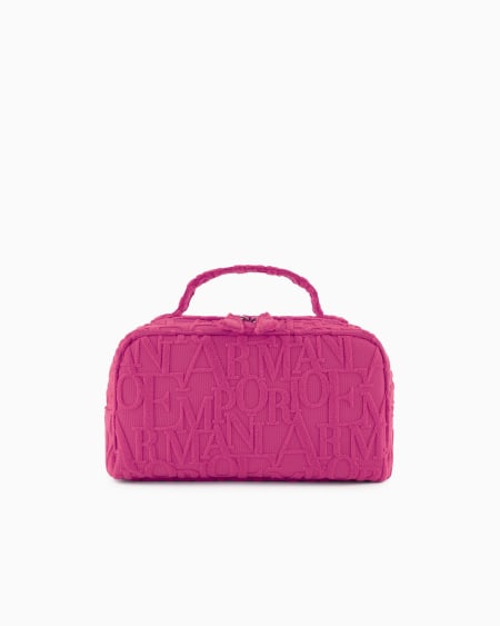 Armani Bolso baúl de playa de tejido con logotipo resaltado tridimensional Últimos 2 días
