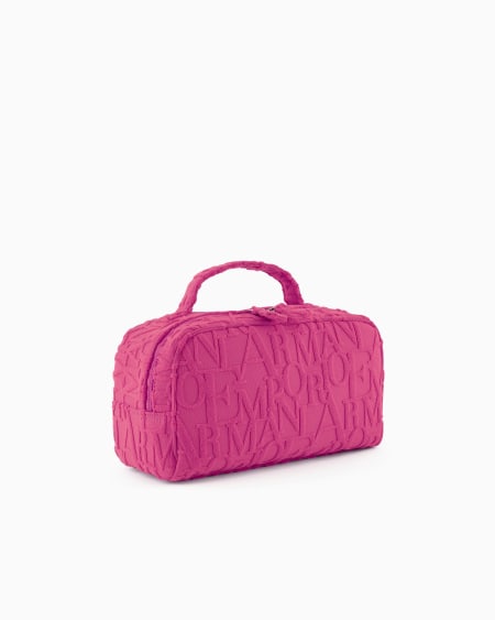 Armani Bolso baúl de playa de tejido con logotipo resaltado tridimensional Últimos 2 días